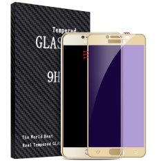 BYT Lampu Ungu Tempered Glass untuk Samsung GALAXY C7, Premium 9 H Hardness 3D Melengkung Anti-bluelight Eye-Protected Liputan Layar Penuh HD Tempered Glass Pelindung Layar (2 Pcs Pack) -Intl