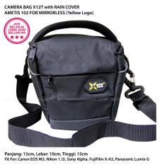 CAMERA BAG X12T AMETIS 102 with RAIN COVER for MIRRORLESS Canon EOS M3, Nikon 1 J5, Sony Alpha, Panasonic Lumix G, Fujifilm X-A3, etc