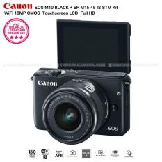 Canon EOS M10 (Black) + EF-M15-45 IS STM Kit Wifi 18MP CMOS Touchscreen LCD Full HD