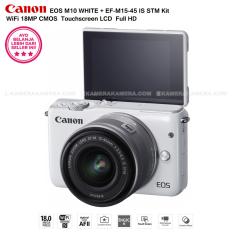 Canon EOS M10 (White) + EF-M15-45 IS STM Kit Wifi 18MP CMOS Touchscreen LCD Full HD