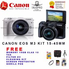 Canon EOS M3 Kit 15-45 Is Stm Camera Mirrorless Wifi Dan Touchscreen