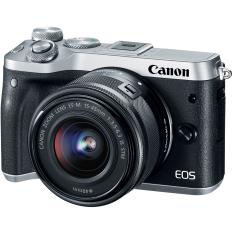 Canon Kamera Mirrorless EOS M6 Kit M15-45mm IS STM + Free LCD Screen Guard