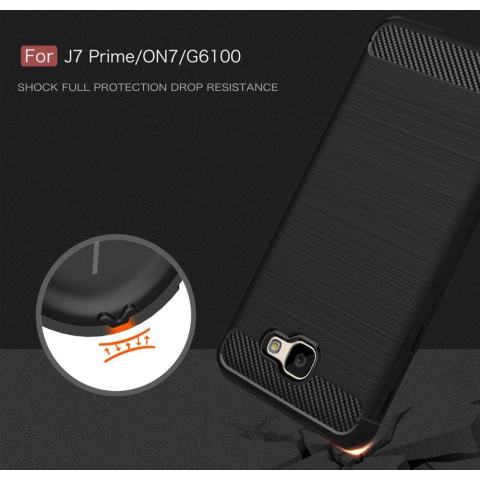 Serat Karbon Seri Bisa Tekstur Shock Penyerapan Case untuk Samsung Galaxy On7 (2016) /Pada NXT/J7 Prime-Intl 4