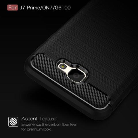 Serat Karbon Seri Bisa Tekstur Shock Penyerapan Case untuk Samsung Galaxy On7 (2016) /Pada NXT/J7 Prime-Intl 3