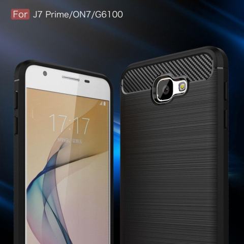 Serat Karbon Seri Bisa Tekstur Shock Penyerapan Case untuk Samsung Galaxy On7 (2016) /Pada NXT/J7 Prime-Intl 2