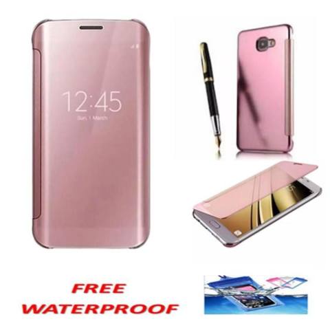 CASE FLIPCASE MIRROR S VIEW AUTOLOCK TRANSPARANT FLIPMIRROR SMART CASE FOR SAMSUNG GALAXY J7 PRIME -