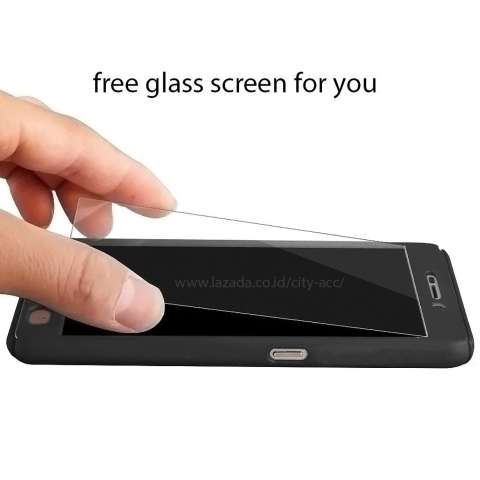 Case Front Back 360 Degree Full Protection for Samsung Galaxy Grand Duos i9082 ( Black ) + Tempered Glass 1