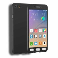 Case Hardcase 360 Full Body Casing Hp Depan Belakang Free Tempered Glass Oppo F1s (Hitam)