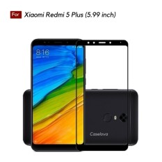Caselova Premium Tempered Glass Warna Full Cover For Xiaomi Redmi 5 Plus (5.99 inch) - Black