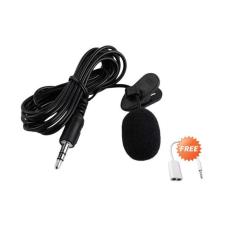 Clip On Mic Microphone 3.5mm Mikrophone Klip + Audio Splitter Paket Youtuber Vlog Smule ORIGINAL
