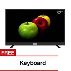 Coocaa 32 inch HD Smart Digital LED TV - Hitam (Model 32S3A12G) with Free Keyboard