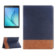 Cross Texture Leather Case with Holder and Card slots and Wallet for Samsung Galaxy Tab A 9.7 4G LTE / T555(Dark Blue)