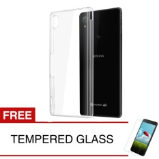Crystal Case for SNY Xperia M4 Aqua / E2303 - Clear Hardcase + Gratis Tempered Glass