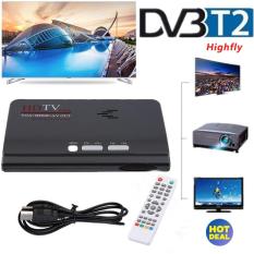 Digital 1080 P HD HDMI DVB-T2 TV Box Penerima Saluran Converter Remote Control dengan VGA Port-Intl