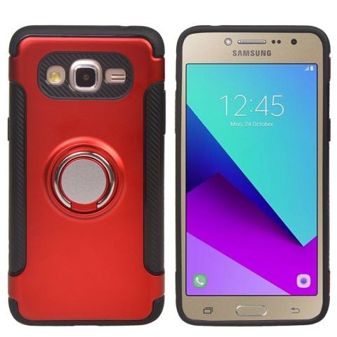 Dual Layer Shockproof TPU Silicone + PC Hard Back Shell 360 Rotating Ring Grip Holder Kickstand