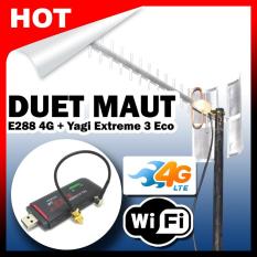 Duet Maut - Cyborg E288 Modem Wifi Wingle 4G Dan Antena Yagi Extreme 3 Eco Pigtail TS9