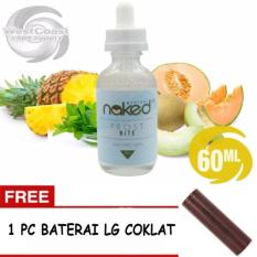 E-Liquid Naked USA Premium Rokok Elektrik Refill kemasan 1 botol x 60 ml - Rasa Frost Bite + FREE 1 PC Baterai LG Coklat