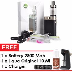 Eleaf iStick Pico 75W - Garansi 1 tahun - Vape Starter Kit + Atomizer Melo III Mini Vapor - FREE Liqua + Battery + Charger - Hitam