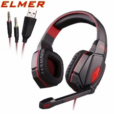 ELMER G4000 Pro Gaming Headset Stereo Sound Wired Over-The-Ear Headphones Noise Reduction With Microphone For Smartphone PC
