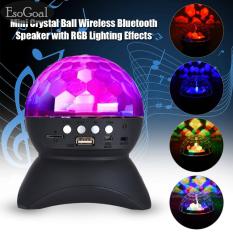 EsoGoal Disco DJ Bluetooth Speaker Rotating LED Strobe Bulb 6 Mengubah Multi-Warna Crystal Stage L Ight Nirkabel Speaker Party Dance Natal