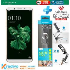 OPPO F5 Youth 3/32 GB Plus Selfie Stick Vivan ST02 Original Cash & Kredit Tanpa Kartu Kredit