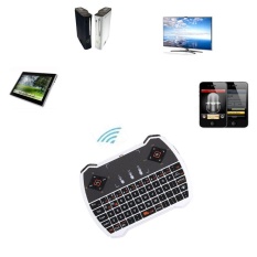 Fashion Mini 2.4G Wireless Keyboard Touchpad untuk PC Android TV X-BOX WH-Intl