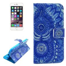 Flower Pattern Cross Texture Leather Case with Holder and Card Slots and Wallet for iPhone 6 Plus and 6S Plus