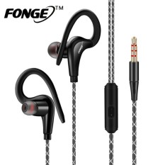 Fonge S760 Ear Hook Sport Headphone Bass Stereo Sport Earbud Earphone Jack Headset 3.5mm Dengan Mikrofon Untuk Telepon Dan Musik