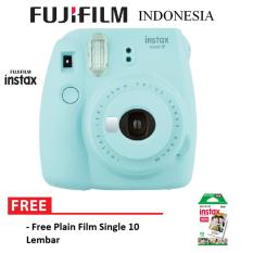 Fujifilm Instax Polaroid Camera Mini 9 Paket Standard - Ice Blue