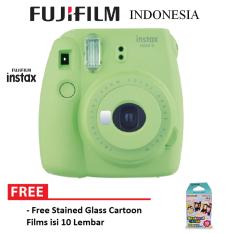 Fujifilm Instax Polaroid Camera Mini 9 Paket Standard - Lime Green