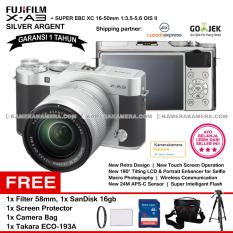 FUJIFILM X-A3 XC 16-50mm WiFi 24MP Touchscreen LCD Mirrorless Camera (Garansi 1th) + SanDisk 16gb + Screen Guard + Filter 58mm + Camera Bag + Takara ECO-193A