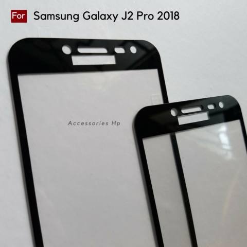Full Cover Tempered Glass Warna Screen Protector for Samsung Galaxy J2 Pro 2018 - Black 2