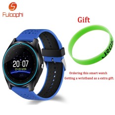 Fuloophi V9 Bluetooth Smart Watch With Camera Smartwatch Pedometer Health Sport Clock Hours Men Women WristWatch For Android - intl