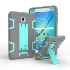 Galaksi TAB E 8.0 Case. Tab E 8.0 Case. 3 Dalam 1 Hibrida Armorshockproof Penuh Badan Pelindung Stand Penyangga Case untuk Samsung Galaksi TAB E 8.0-Inci SM-T377 (Grey + Mint) -Internasional