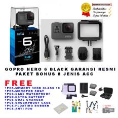 GOPRO HERO6 BLACK 4K VIDEO CAMERA PAKET LENGKAP - GOPRO HERO 6 BLACK