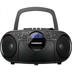 GPL/BOOMBOX Full Stereo Sound System W/Top-Loading MP3 CD Player, Kaset dan Perekam Suara, Radio AM/FM, USB Input, headphone & AUX Jack W/Remote Control-CD705CBK (Hitam)/kapal dari AMERIKA SERIKAT-Intl