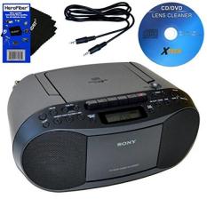 GPL/Sony CD Radio Perekam Kaset Dibundel dengan AC Power Kabel Tambahan untuk IPod, IPhone, Smartphone, MP3 Pemain, Xtech CD Lens Cleaner Kain Pelapis Ultra Slim/kapal dari AMERIKA SERIKAT-Intl