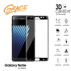 Grace Samsung Galaxy Note FE / Fan Edition - 5.7 inch Tempered Glass - 3D Curved Full Cover - Hitam