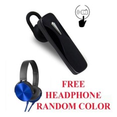 Handsfree Bluetooth Free Headphone Bando For Samsung Galaxy Grand Prime Plus - Hitam