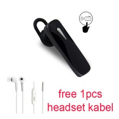 Handsfree Bluetooth + Headset kabel For Samsung Galaxy Grand Prime/ON 8 Plus - Hitam