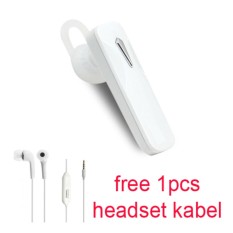 Handsfree Bluetooth + Hedset Kabel For Samsung Galaxy Grand Prime Plus - Putih