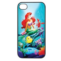 Heavencase Disney 02 Ariel Little Mermaid Rubber/Soft Case For iPhone 4/4s Case - Hitam