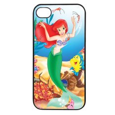 Heavencase Disney 09 Ariel Little Mermaid Hard Case For iPhone 4/4s Case - Hitam