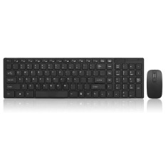 HK-06 2.4g Wireless Keyboard dan Mouse Combo Komputer Keyboard dengan Mouse Plug And Play untuk Laptop Hitam-Intl