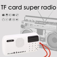Hot Jual Aksesoris Teknologi QAM Frekuensi Radio FM Tuner AM Radio Multifungsi Portable White DC5V Lari Musik Player-Intl