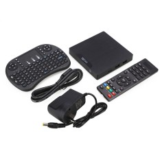 Hot Jual Aksesoris Teknologi TV Kotak TV Tuner Box Android TV Box Set Top Box High Performance Smart Quad Core dengan I8 Keyboard Nirkabel Media Player AU Plug-Intl