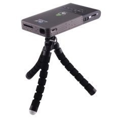 JEDX HEADSET C2 Mini WiFi Smart 854*480 DLP Portable LED Proyektor dengan Remote Control dan Holder, Android 4.4, RK3128, 1 GB RAM, 8 GB ROM, Wifi, BT, HDMI-Intl