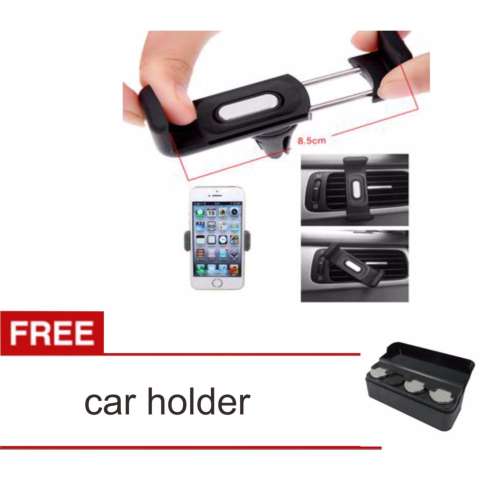 lanjar jaya Holder Besi Hp Gps Pada Ac Mobil / Airvent Universal Mount 1012- hitam