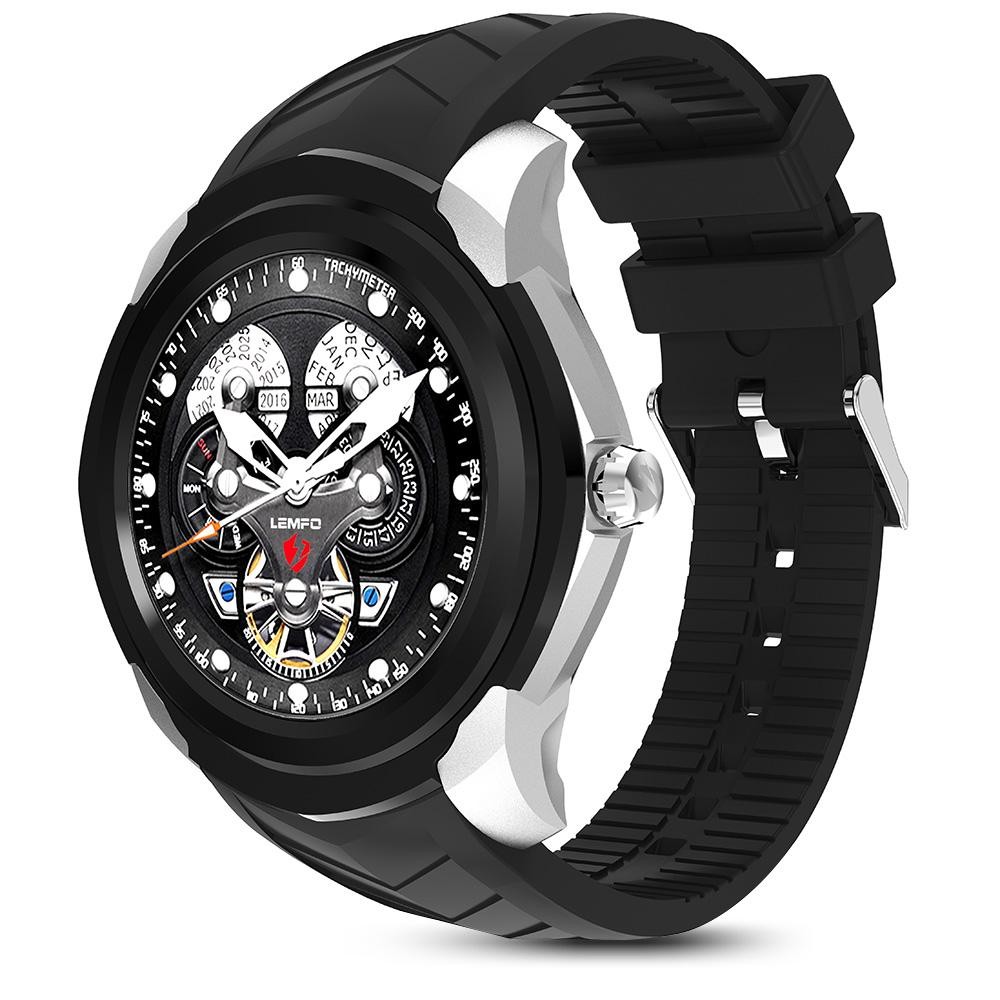 LEMFO LF17 3G Smartwatch Phone 1.3 inch Android 5.1 MTK6572 1.0GHz Dual Core 4GB ROM Bluetooth 4.0 GPS Heart Rate Monitor Pedometer - intl