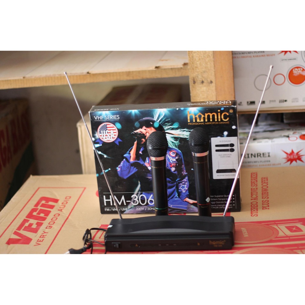 Medan Electronik Mic wireless Homic /Pengeras Suara Murah